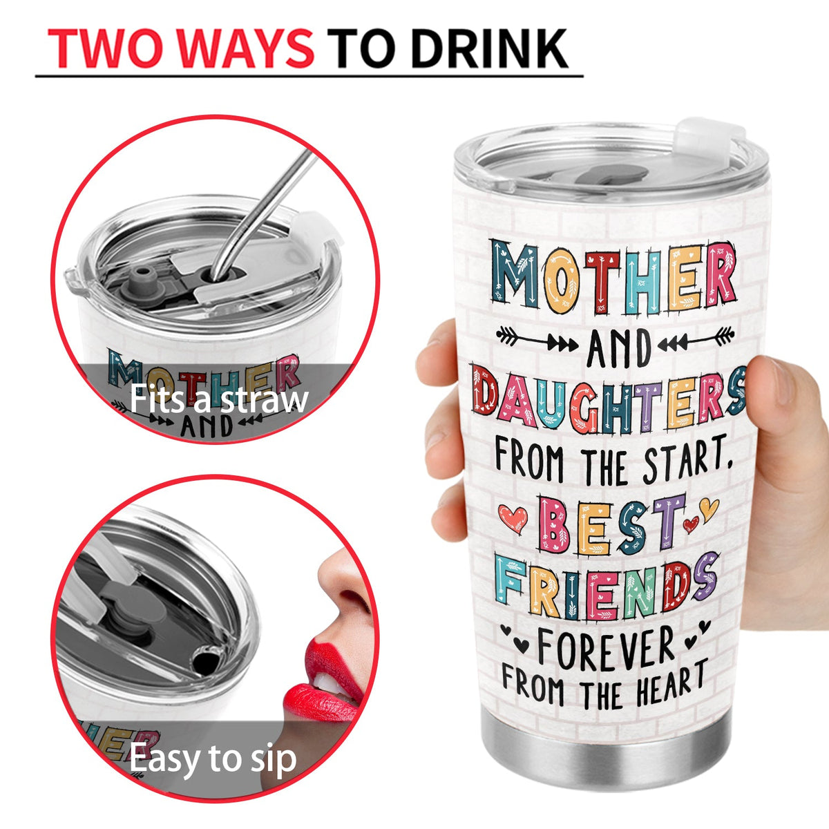 Mom Daughter Squad Unbreakable Bond - Birthday, Loving Gift For Mother, Mama, Grandma, Grandmother - Personalized Custom Tumbler
