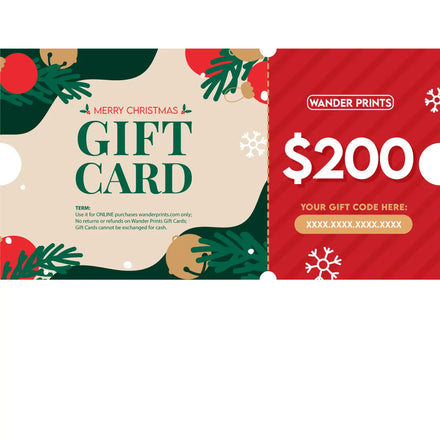 Wander Prints Christmas Gift Card