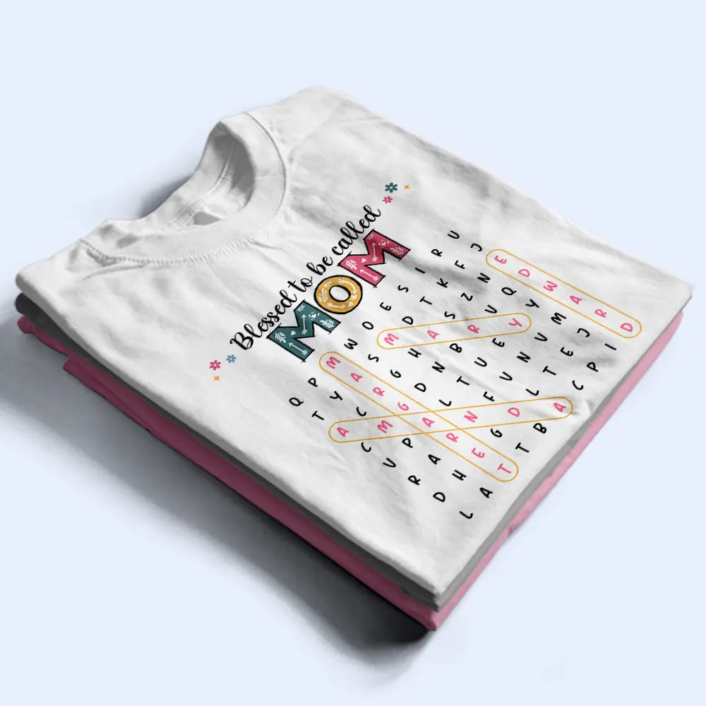Gift For Grandma,Gift For Mother,Gift For Women,Happy,Top Market - Word Search Puzzle Blessed To Be Called Grandma Nana - Personalized T Shirt
