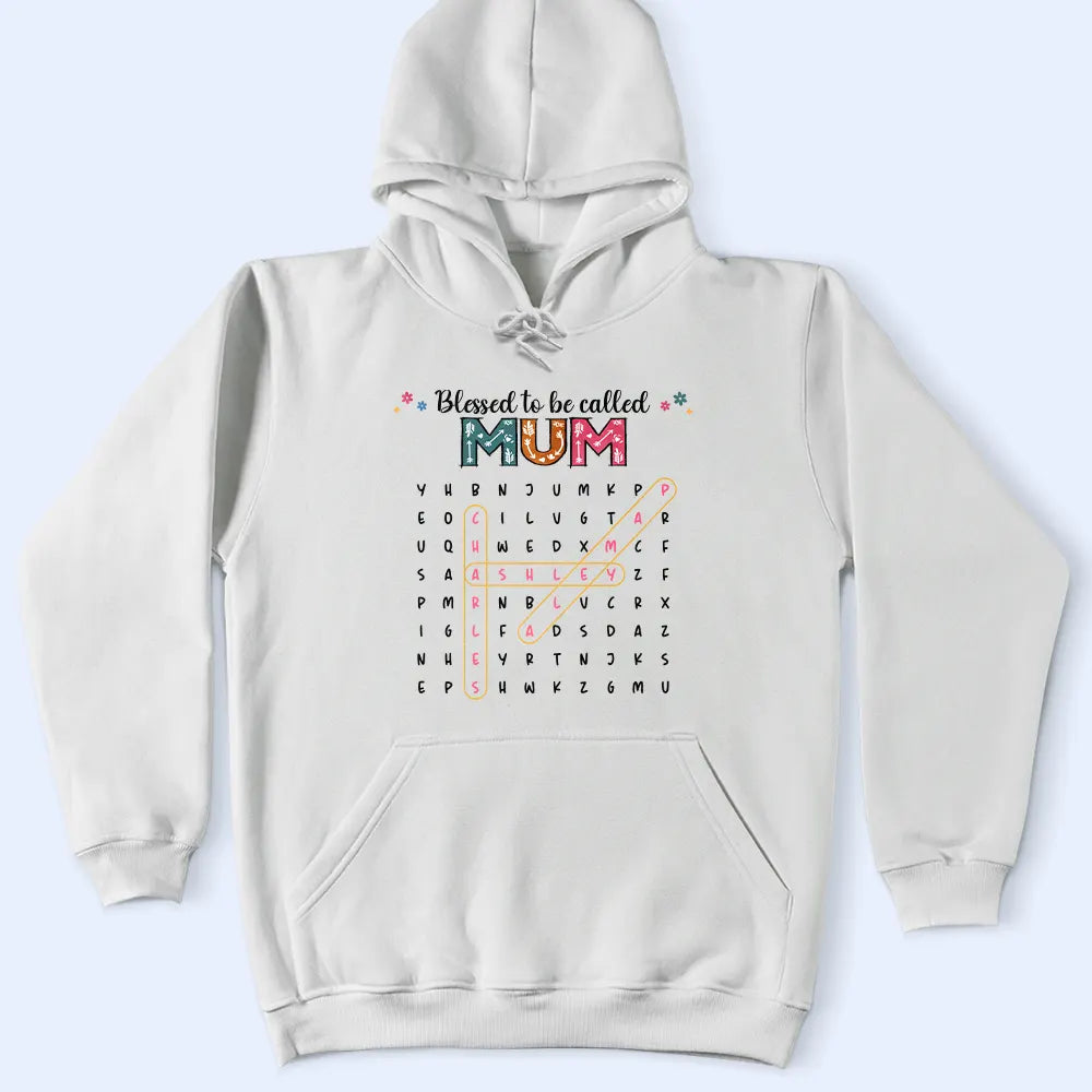 Gift For Grandma,Gift For Mother,Gift For Women,Happy,Top Market - Word Search Puzzle Blessed To Be Called Grandma Nana - Personalized T Shirt