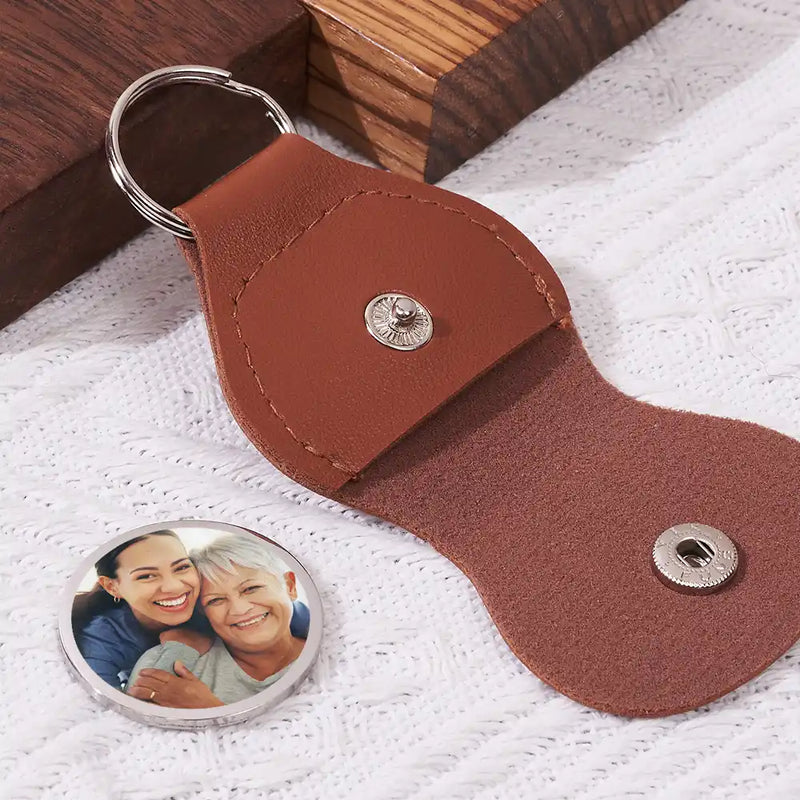 Family,Custom Photo,Gift For Mother,Gift For Father,Gift For Daughter,Gift For Son,Happy - Custom Photo Family Sometimes You Forget That You Are Awesome - Personalized Leather Pocket Hug