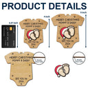 Christmas,New Dad,New baby,New Mom,Happy - Baby Expecting See You In 2026 Onesie Shaped - Personalized 2-Layered Wooden Ornament