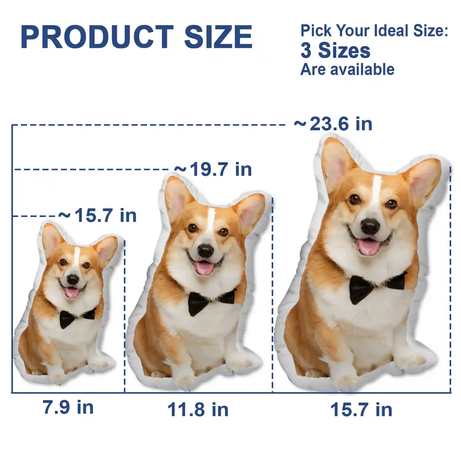 Custom Photo Pillow In The Shape Of Your Beloved Pet - Gift For Friends, Lovers, Husband, Wife And Pet Lovers - Personalized Custom Shape Pillow