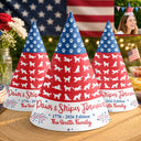 America 250th,Independence Day,Dog Lovers,Pet Lovers,Playful,Icon - 1776 Edition Paws And Stripes US Independence Day - Personalized Party Hats
