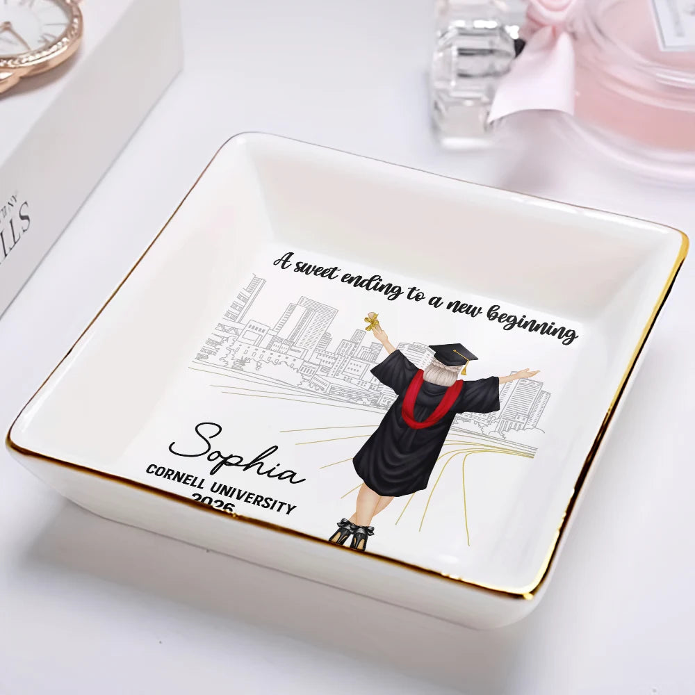 A Sweet Ending To A New Beginning - Personalized Ring Dish