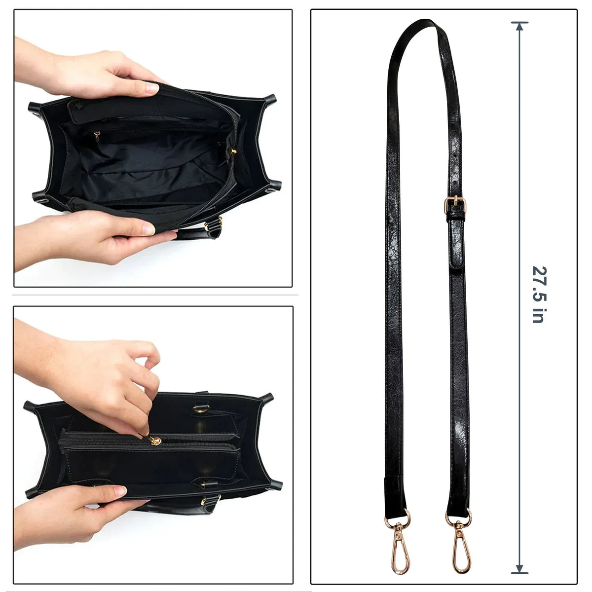 Queens Are Born - Birthday Gift For Women - Personalized Leather Bag