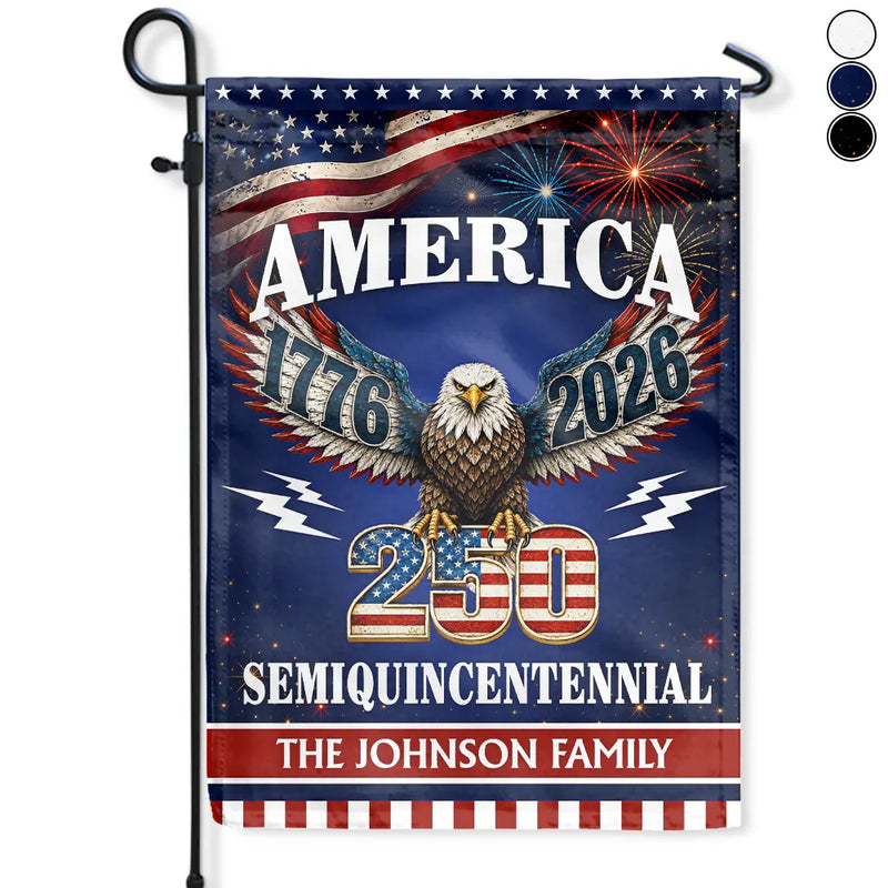 America 250th,Independence Day,Family,Happy,Top Market,Proud - 250 Years America Semiquincentennial - Personalized Flag