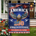 America 250th,Independence Day,Family,Happy,Top Market,Proud - 250 Years America Semiquincentennial - Personalized Flag