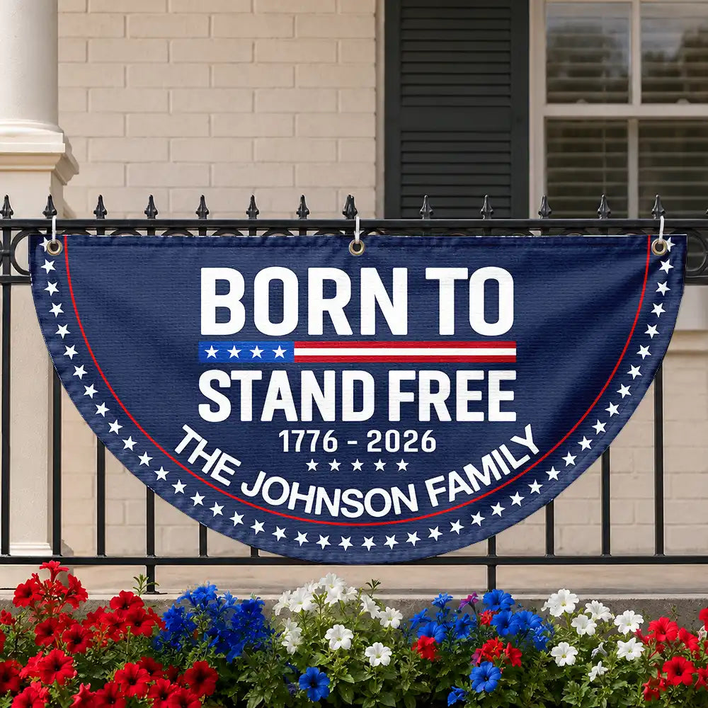 Independence Day,America 250th,Family,Gift For Sibling,Gift For Grandparents,Parents,Gift For Yourself,Proud - 250 Years Of Freedom - Personalized Non-Pleated Fan Flag
