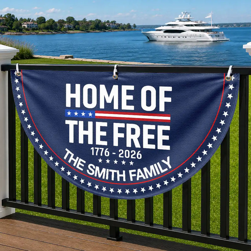 Independence Day,America 250th,Family,Gift For Sibling,Gift For Grandparents,Parents,Gift For Yourself,Proud - 250 Years Of Freedom - Personalized Non-Pleated Fan Flag
