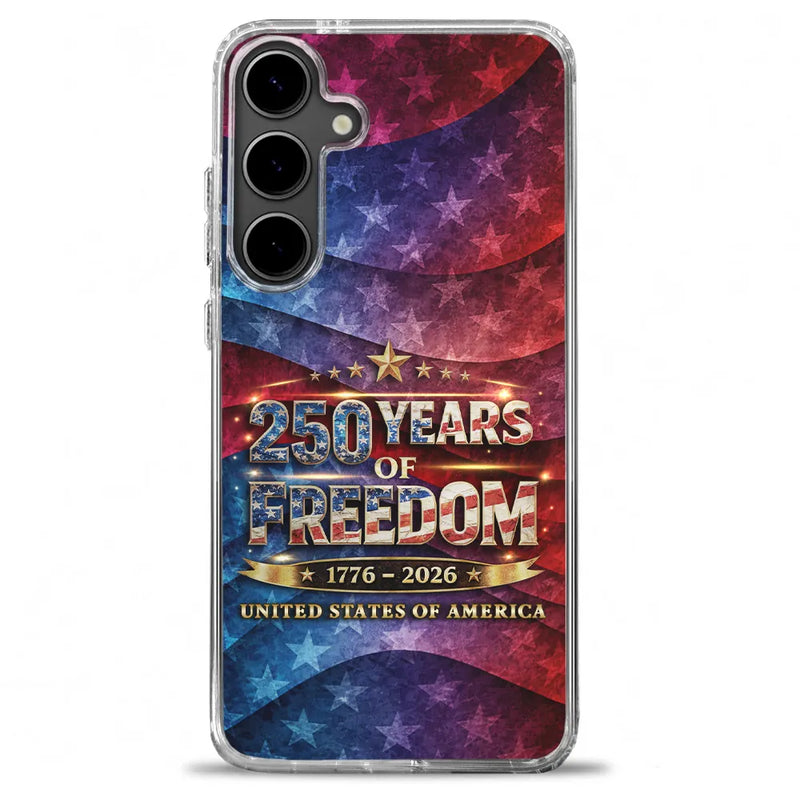 Independence Day,America 250th,Gift For Yourself,Happy,No Custom,Gift For Women,Gift For Men - 250 Years Of Freedom US Independence Day - Clear Phone Case