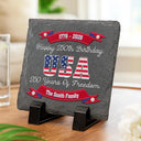 Independence Day,America 250th,Family,Gift For Yourself,Happy - 250 Years Of Freedom US Independence Day - Personalized Slate Coaster