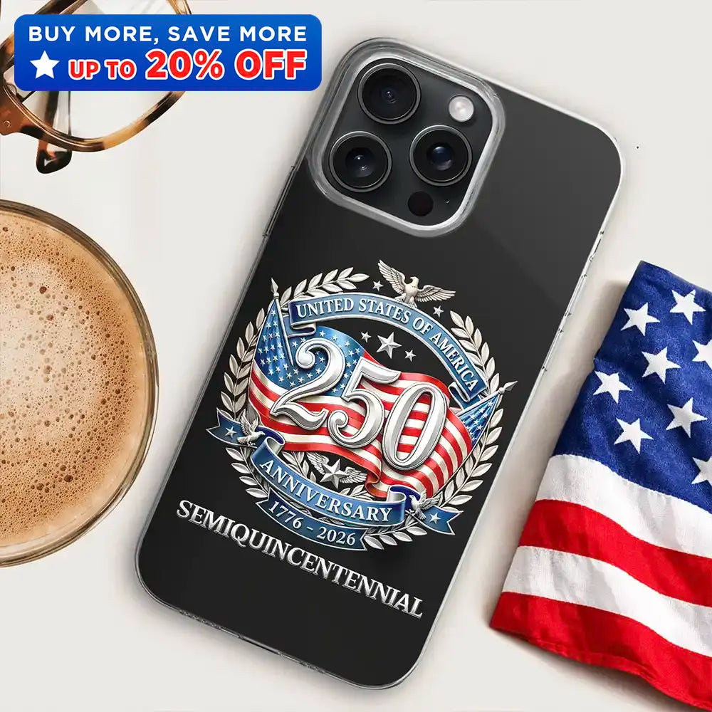 250th Anniversary Eagle US Independence Day - Clear Phone Case