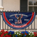 Independence Day,America 250th,Family,Gift For Sibling,Gift For Grandparents,Parents,Gift For Yourself,Proud - 250th Anniversary Faith Family And Freedom - Personalized Non-Pleated Fan Flag