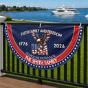 Independence Day,America 250th,Family,Gift For Sibling,Gift For Grandparents,Parents,Gift For Yourself,Proud - 250th Anniversary Faith Family And Freedom - Personalized Non-Pleated Fan Flag