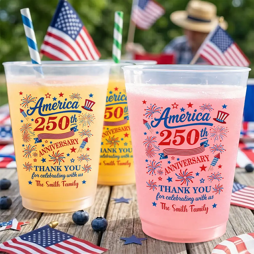 250th Anniversary Thank You For Celebrating With Us - Personalized Frosted Cups