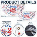 Independence Day,America 250th,Family,Gift For Sibling,Gift For Grandparents,Parents,Proud - 250th Anniversary Thank You For Celebrating With Us - Personalized Non-Pleated Fan Flag