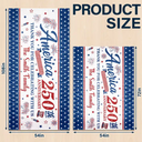 America 250th,Independence Day,Family,Proud,Custom Text - 250th Anniversary Thank You For Celebrating With Us - Personalized Tablecloth
