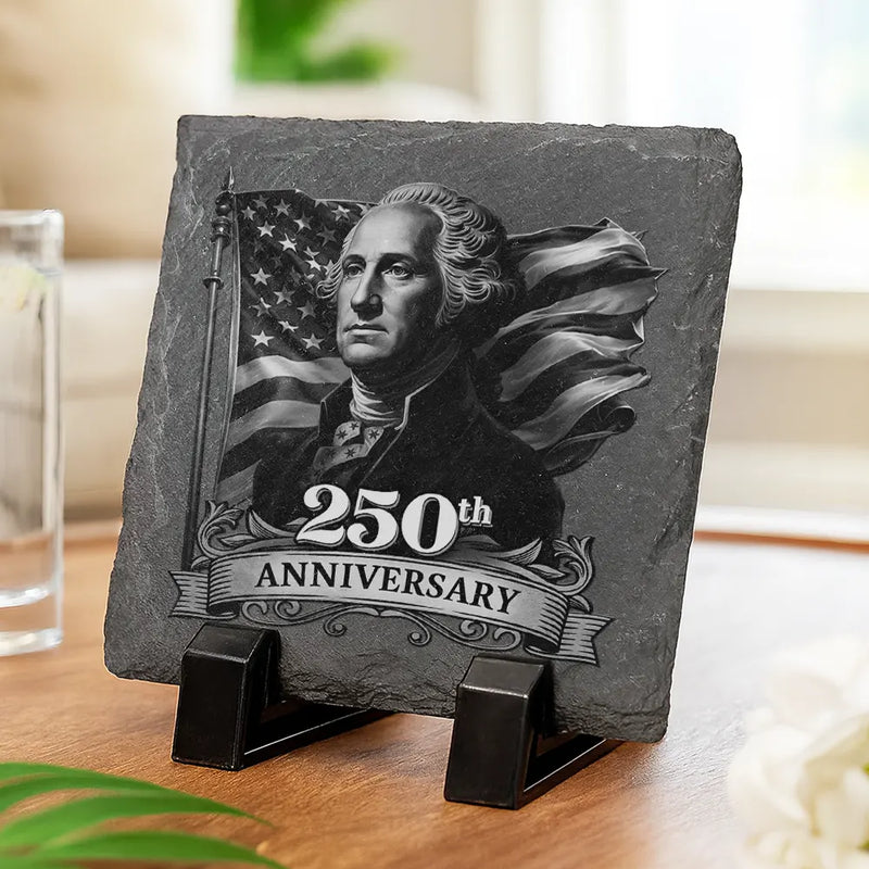 Independence Day,America 250th,Family,Gift For Yourself,Happy - 250th Anniversary US Independence Day - Personalized Slate Coaster