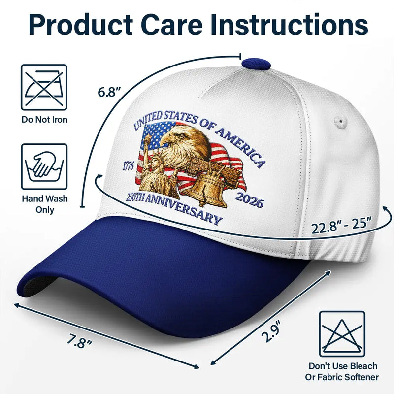 Independence Day,America 250th,Gift For Yourself,Happy,No Custom,Gift For Women,Gift For Men - 250th Anniversary US Liberty Bell Eagle - Classic Cap