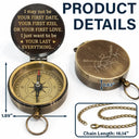 Gift For Husband,Gift For Boyfriend,LGBT,Gift For Men,Love,Icon,Romantic - Couple Holding Hands I Want To Be Your Last Everything - Personalized Engraved Brass Compass