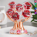 Gift For Mother,Gift For Grandma,Gift For Women,Top Market,Happy - 3D Crystal Effect Mom’s Love In Bloom - Personalized Custom Shaped Acrylic Plaque
