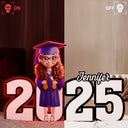 Love,Graduation,Gift For Daughter,Gift For Son,Gift For Yourself,Gift For Women,Gift For Men - 3D Effect 2025 Graduation - Personalized Custom Shaped Light Box
