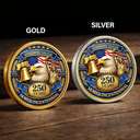 Family,Gift For Yourself,Gift For Women,Gift For Men,Happy,America 250th,Independence Day,Top Market - 3D Effect 250 Years Semiquincentennial - Personalized Commemorative Keepsake Coin