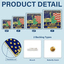 Independence Day,Gift For Yourself,Proud,Icon - 3D Effect 250th Anniversary - Personalized Acrylic Pin