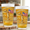 America 250th,Independence Day,Gift For Men,Gift For Yourself,Proud,Custom Text - 3D Effect 250th Anniversary - Personalized Beer Glass