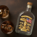 Gift For Men,Gift For Yourself,Gift For Brothers,Gift For Father,Cousin,Gift For Sibling,America 250th,Independence Day,Top Market - 3D Effect 250th Anniversary - Personalized Whiskey Bottle