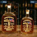Gift For Men,Gift For Yourself,Gift For Brothers,Gift For Father,Cousin,Gift For Sibling,America 250th,Independence Day,Top Market - 3D Effect 250th Anniversary - Personalized Whiskey Bottle
