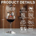Happy,Dog Mom,Dog Lovers - 3D Effect A Woman Cannot Survive On Wine - Personalized Wine Glass
