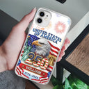 America 250th,Independence Day,Gift For Yourself,Proud,Custom Text - 3D Effect America 250th Anniversary - Personalized Clear Phone Case