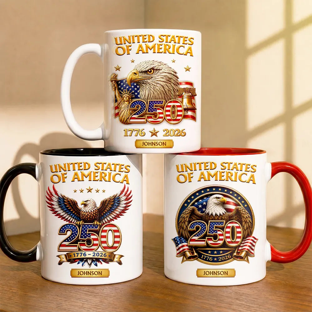 3D Effect America 250th Anniversary - Personalized Mug