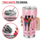 Gift For Bestie,Gift For Women,Happy,Top Market - 3D Effect Besties If You Fall I Will Pick You Up - Personalized Tumbler