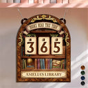 Gift For Yourself, Gift For Women, Gift For Men, Happy, Top Market, Reading - 3D Effect Books Read This Year - Personalized Hanging Tracker Sign