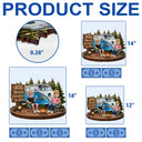 Top Market, Camping, Summer, Gift For Couples, Vector, Happy - 3D Effect Camping Couple Making Memories One Campsite At A Time - Personalized Custom Shaped Wood Sign