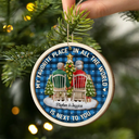 Gift For Couples, Old Couples, Love, Christmas - 3D Effect Couple My Favorite Place - Personalized 2-Layered Wooden Ornament