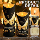 Top Market,Gift For Couples,Old Couples,Gift For Women,Gift For Men,LGBT,Love,Gift For Husband,Gift For Wife,Gift For Boyfriend,Gift For Girlfriend - 3D Effect Couple You Are The Light Of My World - Personalized Flameless LED Candle