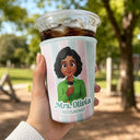 Officer,Vector,Happy - 3D Effect Coworker Boss Teacher With Name - Personalized Iced Coffee Sleeve