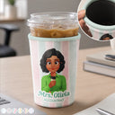 Officer,Vector,Happy - 3D Effect Coworker Boss Teacher With Name - Personalized Iced Coffee Sleeve