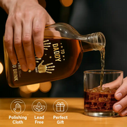 Gift For Grandpa,Gift For Father,Gift For Men,Icon,Humorous - 3D Effect Dad Papa From The Reason You Drink - Personalized Whiskey Bottle