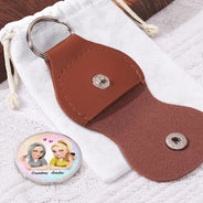 Gift For Daughter,Gift For Grandkids,Gift For Women,Happy - 3D Effect Daughter If Fate Whispers To You - Personalized Leather Pocket Hug