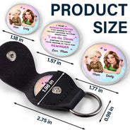 Gift For Daughter,Gift For Grandkids,Gift For Women,Happy - 3D Effect Daughter If Fate Whispers To You - Personalized Leather Pocket Hug