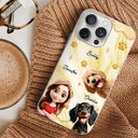 Pet Lovers,Pet Mom,Pet Dad,Dog Lovers,Dog Mom,Dog Dad,Cat Lovers,Cat Mom,Cat Dad,Gift For Women,Gift For Men,Happy,Top Market - 3D Effect Dog Cat Mom - Personalized Clear Phone Case