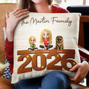 Family,Gift For Couples,Pet Couple,Happy - 3D Effect Family And Dog Cat - Personalized Pillow