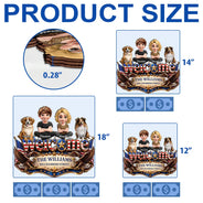 Independence Day,Top Market,Family,Proud,Vector - 3D Effect Family Welcome Home Sweet Home - Personalized Custom Shaped Wood Sign
