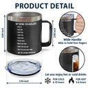 Gift For Yourself,Gifts For Colleagues,Funny - 3D Effect Funny Chicken F-CAW-F My Work Vocabulary - Personalized 14oz Stainless Steel Tumbler With Handle