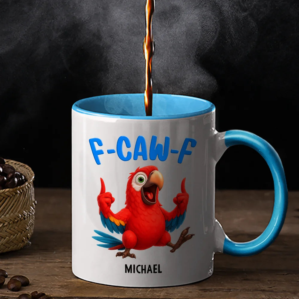 Gift For Yourself, Gifts For Colleagues, Funny - 3D Effect Funny Chicken F-CAW-F My Work Vocabulary - Personalized Accent Mug